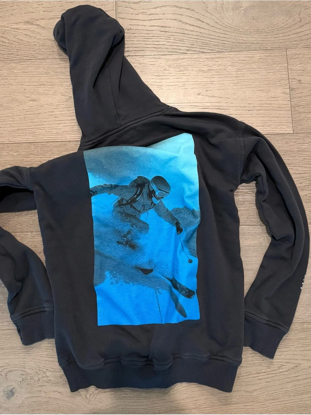 Abercrombie Kids Chsrcoal Logo Ski Print Sweatsuit Hoodie Jogger Pants Sz 13/14